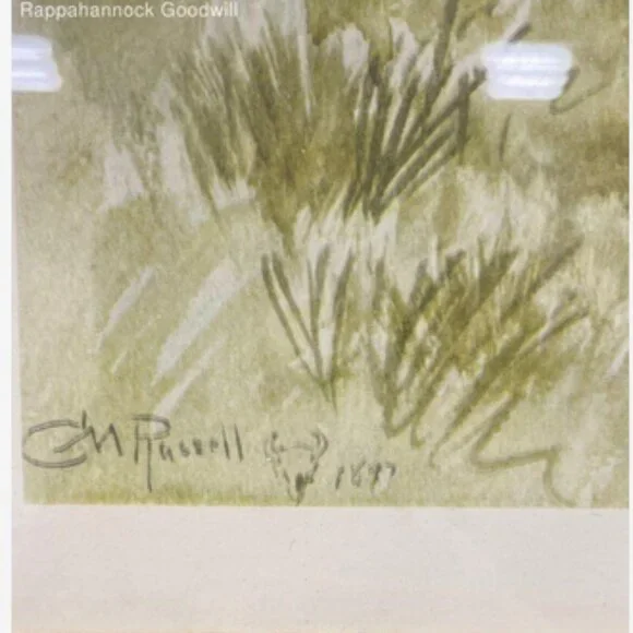 Charles M Russell Battle Between Blackfeet and Piegans 1897 - Picture 6 of 6